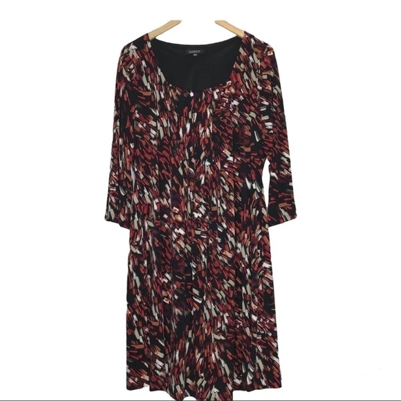 Glamour Womens Shift Dress‎ Size 20W Pullover 3/4 Sleeve Round Neck Stretch - Picture 1 of 7
